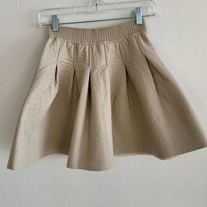 H&M Beige Faux Leather Skirt